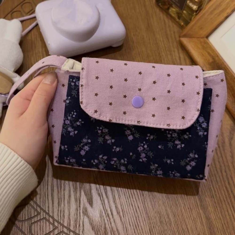 กระเป๋าแต่งหน้าลายดอกไม้สีม่วง - Lifestyle In Korean บทวิจารณ์และราคา