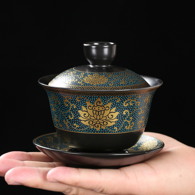 จีนชุดชาคลาสสิก Gaiwan ชาถ้วยส - Korean Tea Set บทวิจารณ์และราคา