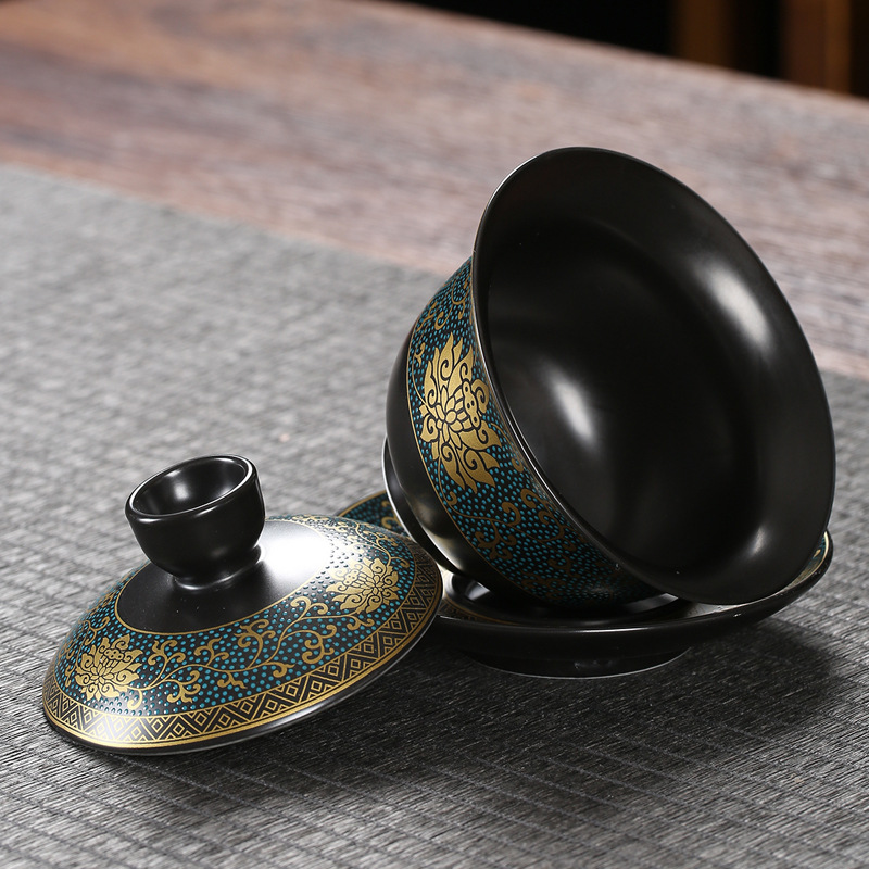 จีนชุดชาคลาสสิก Gaiwan ชาถ้วยส - Korean Tea Set บทวิจารณ์และราคา