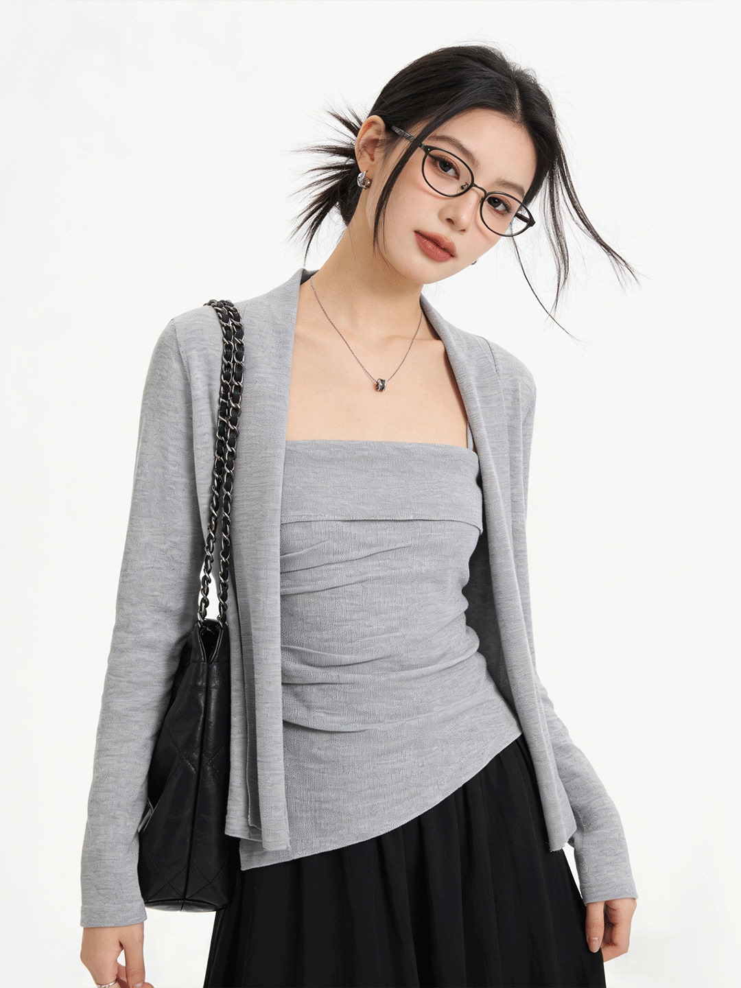 Lush Life เสื้อคาร์ดิแกนถักแบบ - Lifestyle In Korean บทวิจารณ์และราคา