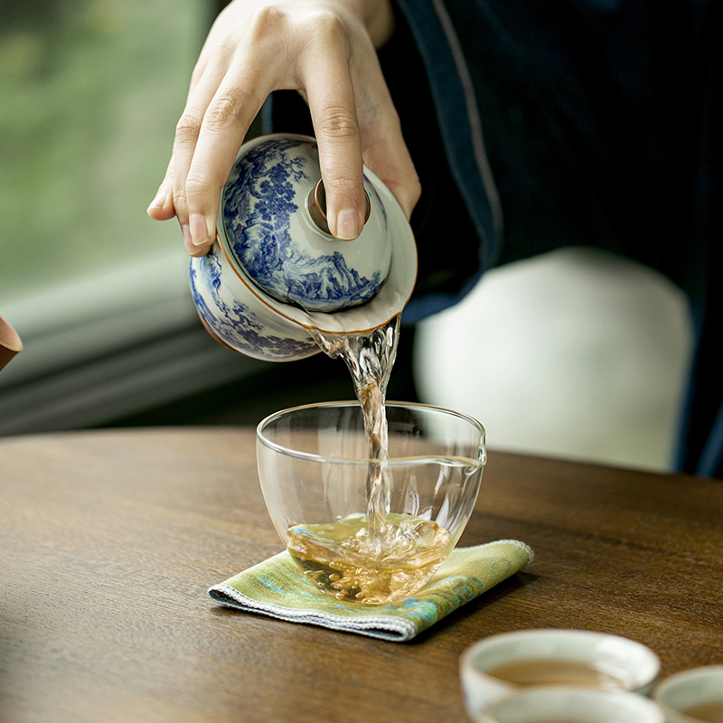 ชุดน้ำชาพกพาแบบจีนโบราณ สีน้ำเ - Korean Tea Set บทวิจารณ์และราคา